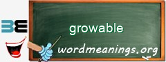 WordMeaning blackboard for growable